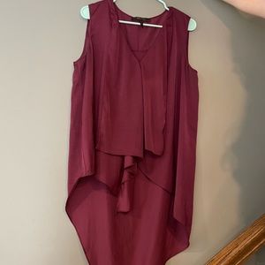 BCBG MaxAzria Wine Red Blouse
